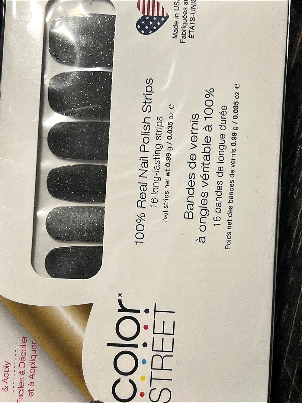 Color Street Only in Vegas Black Nail Polish Strips